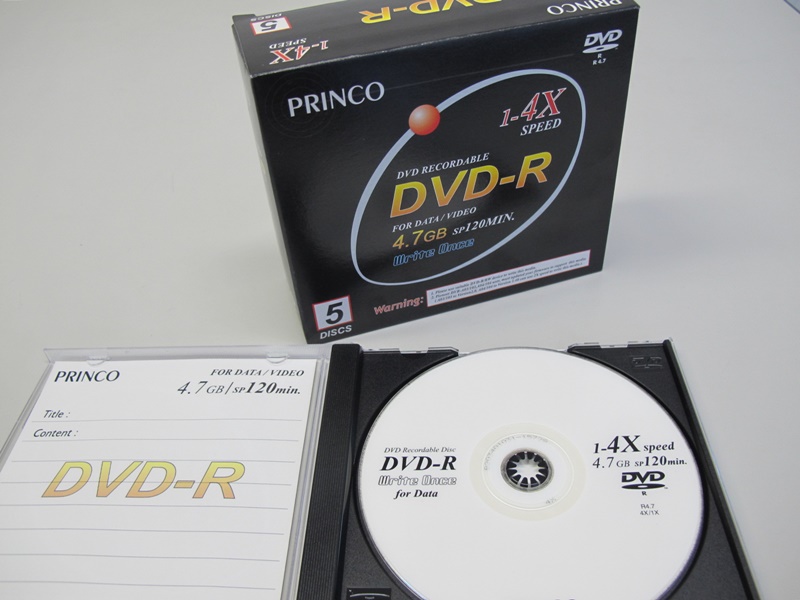 DVD-Rディスク　１箱（5枚入り）